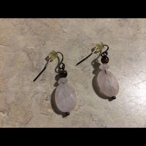 Light pink bead earrings